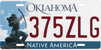 OK license plate 375ZLG