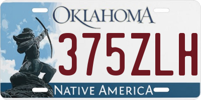 OK license plate 375ZLH