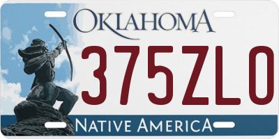 OK license plate 375ZLO