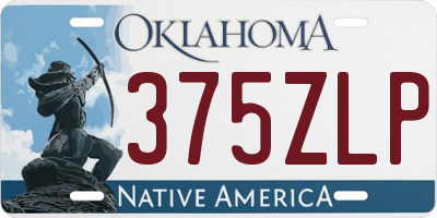 OK license plate 375ZLP
