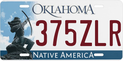 OK license plate 375ZLR