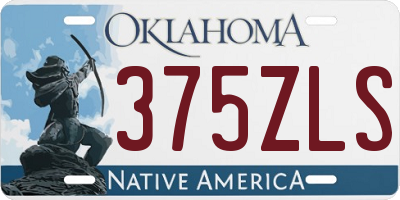 OK license plate 375ZLS