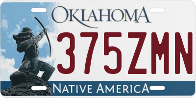 OK license plate 375ZMN