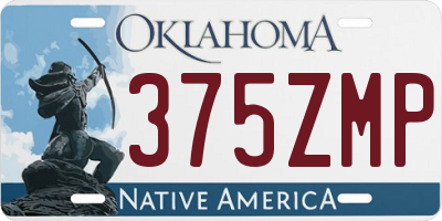 OK license plate 375ZMP