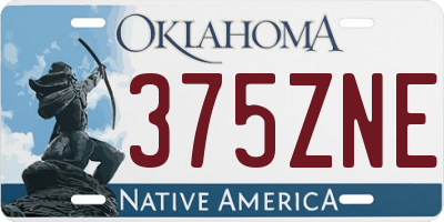 OK license plate 375ZNE