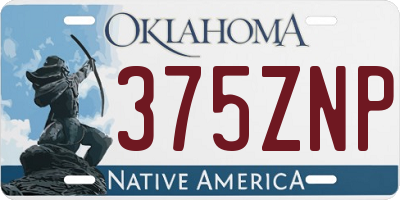 OK license plate 375ZNP