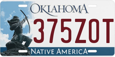 OK license plate 375ZOT
