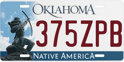 OK license plate 375ZPB