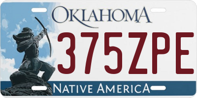 OK license plate 375ZPE