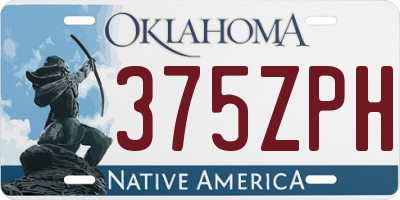 OK license plate 375ZPH