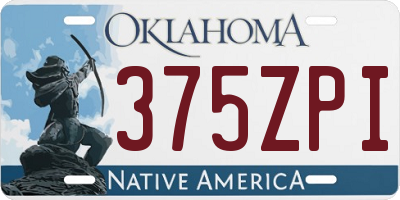 OK license plate 375ZPI