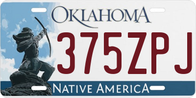 OK license plate 375ZPJ