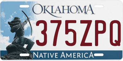 OK license plate 375ZPQ