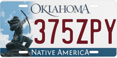 OK license plate 375ZPY