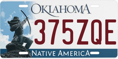 OK license plate 375ZQE