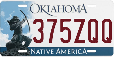 OK license plate 375ZQQ