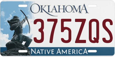 OK license plate 375ZQS