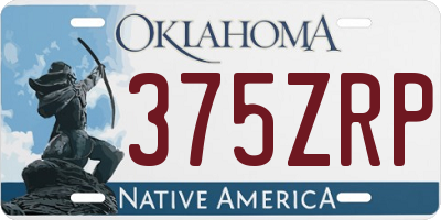 OK license plate 375ZRP