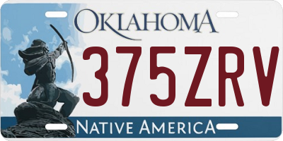 OK license plate 375ZRV