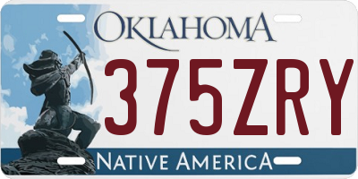 OK license plate 375ZRY