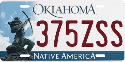 OK license plate 375ZSS