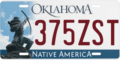 OK license plate 375ZST