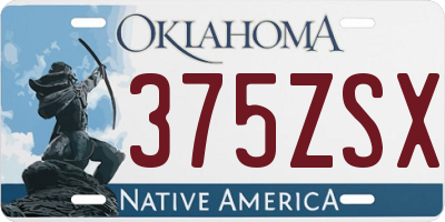 OK license plate 375ZSX