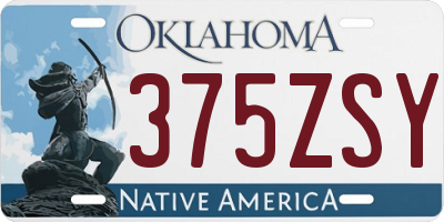 OK license plate 375ZSY