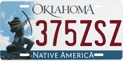 OK license plate 375ZSZ