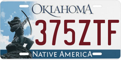 OK license plate 375ZTF