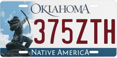 OK license plate 375ZTH