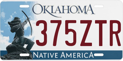 OK license plate 375ZTR