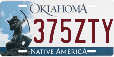 OK license plate 375ZTY