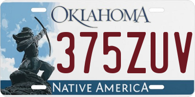 OK license plate 375ZUV