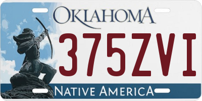 OK license plate 375ZVI