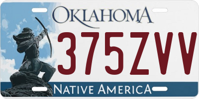 OK license plate 375ZVV