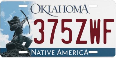 OK license plate 375ZWF