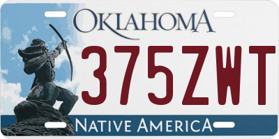OK license plate 375ZWT