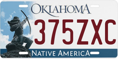 OK license plate 375ZXC