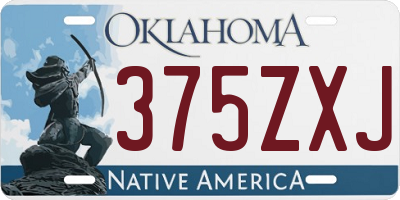 OK license plate 375ZXJ