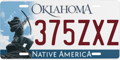 OK license plate 375ZXZ