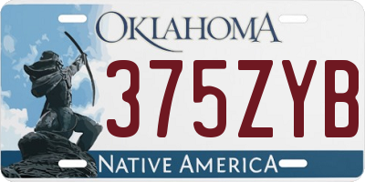 OK license plate 375ZYB