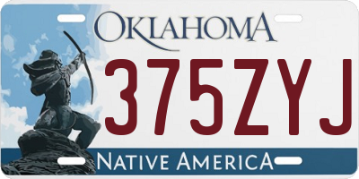 OK license plate 375ZYJ