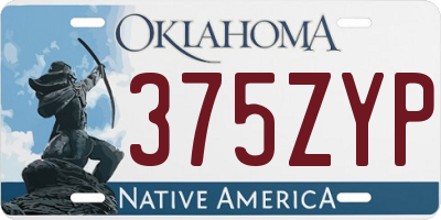 OK license plate 375ZYP