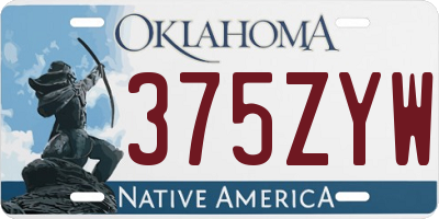 OK license plate 375ZYW