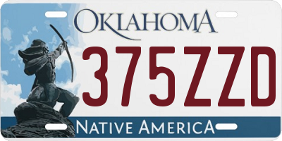 OK license plate 375ZZD