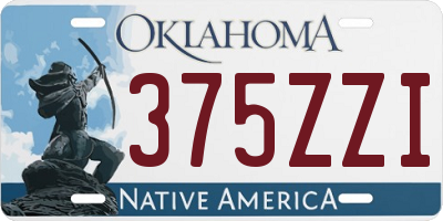 OK license plate 375ZZI