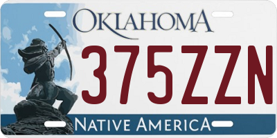 OK license plate 375ZZN