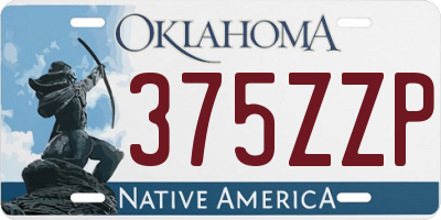 OK license plate 375ZZP