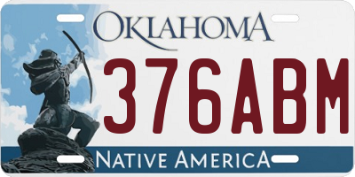 OK license plate 376ABM